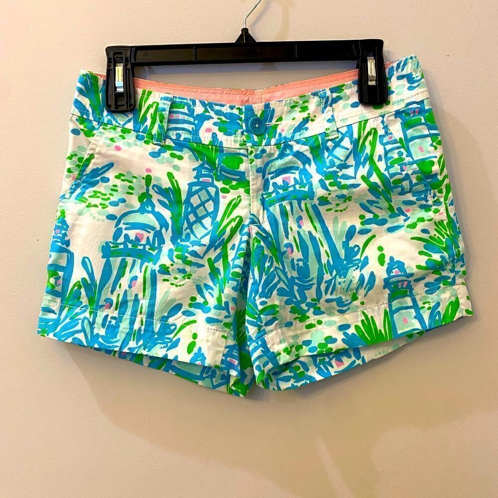 Lilly Pulitzer Callahan 100% Cotton Shorts Women Size 0